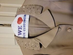 Size 14 tan Tahari skirt suit